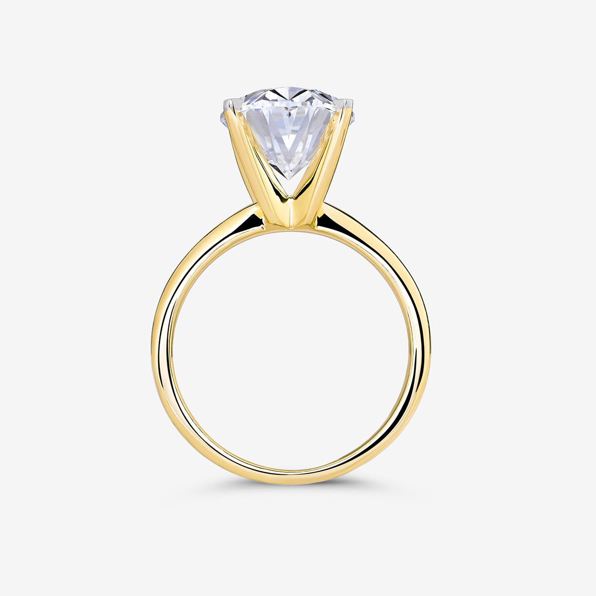 Keemti Jewels MINIMAL Oval Solitaire RING displayed upright on a white background.
