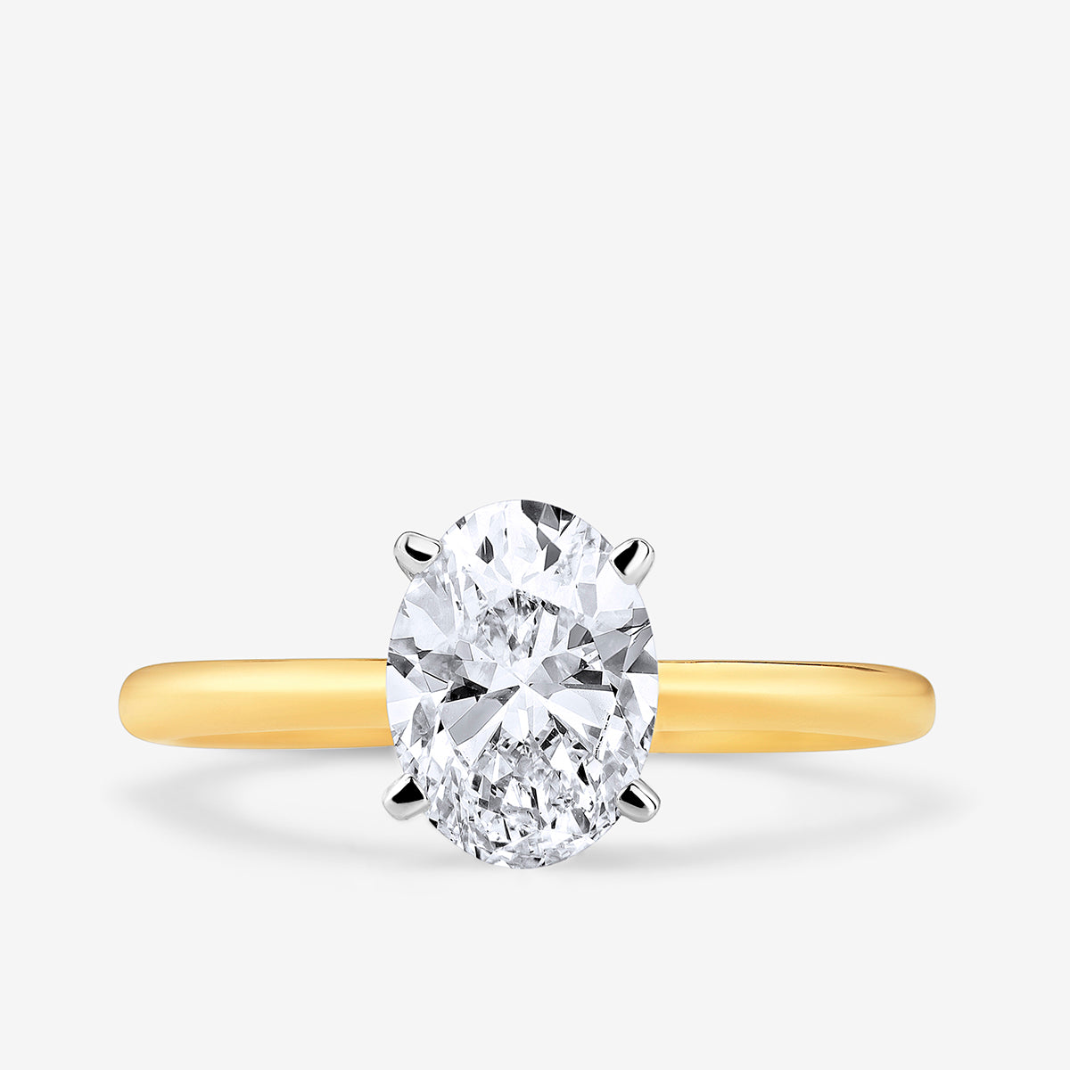 Keemti Jewels MINIMAL Oval Solitaire RING—gold band with oval centerpiece, shown on a white background.