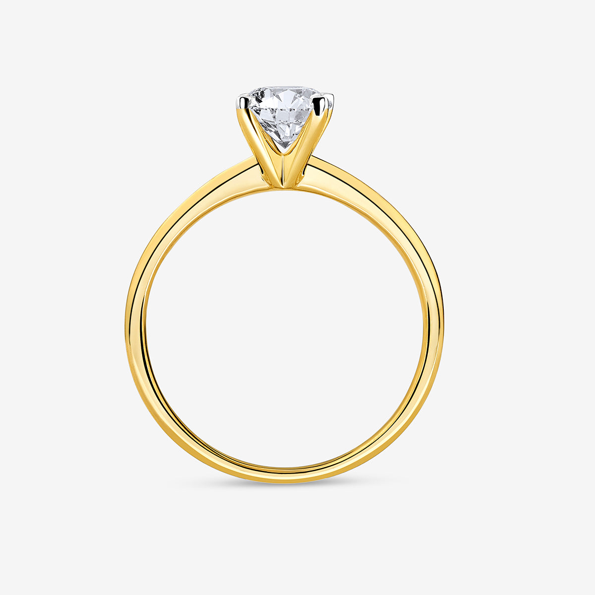 The MINIMAL Oval Solitaire Ring by Keemti Jewels features a luminous gold band with a classic prong-set oval diamond.