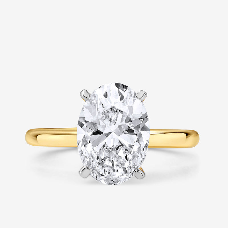 Elegant Oval Solitaire Ring