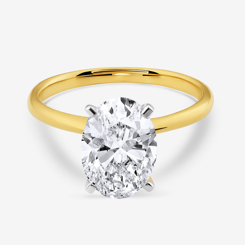 Elegant Oval Solitaire Ring