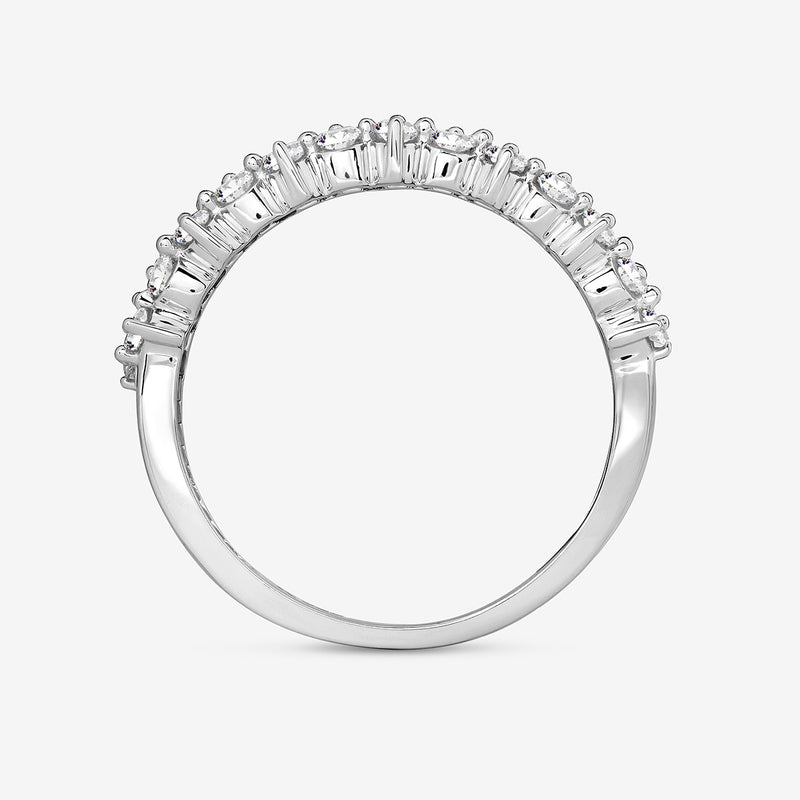 Opulent Glow ring profile: silver 925 vermeil plating with pavé round stones