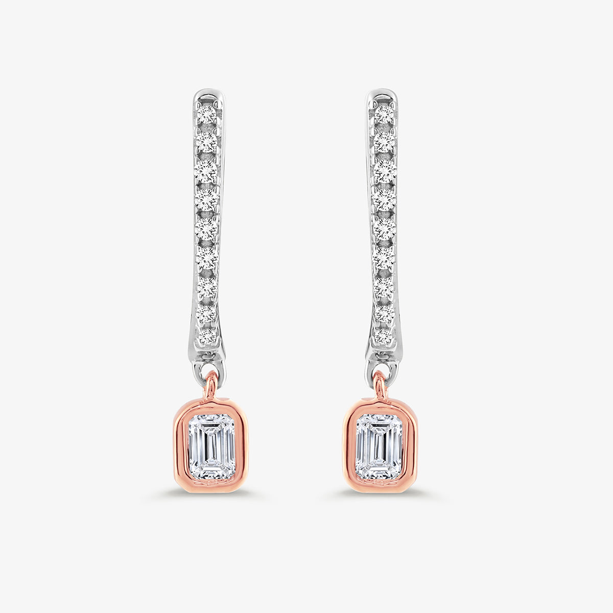 EMERALD<span> Aura Diamond Hoop</span>EARRINGS