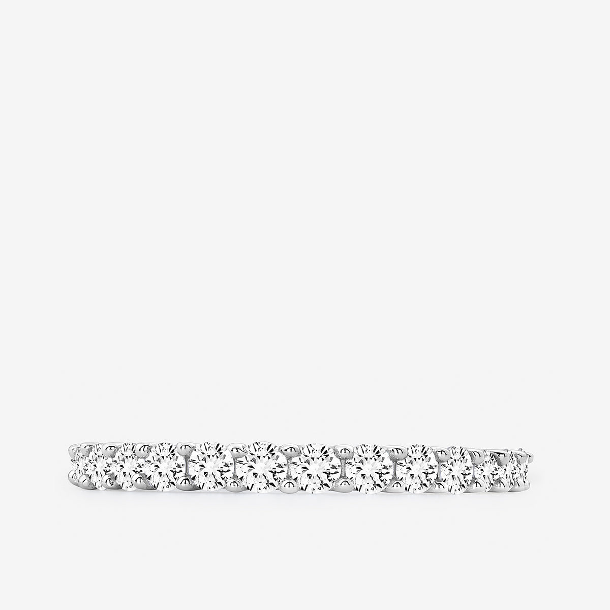 Rise Eternity ring: pavé round stones on silver-tone band