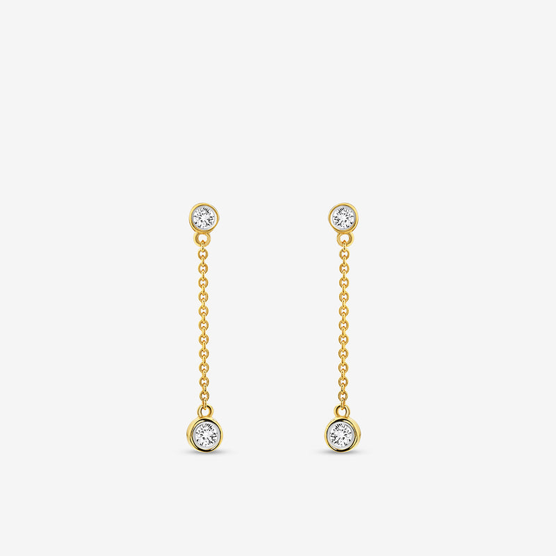 Shimmer Trail Diamond Dangler Earrings