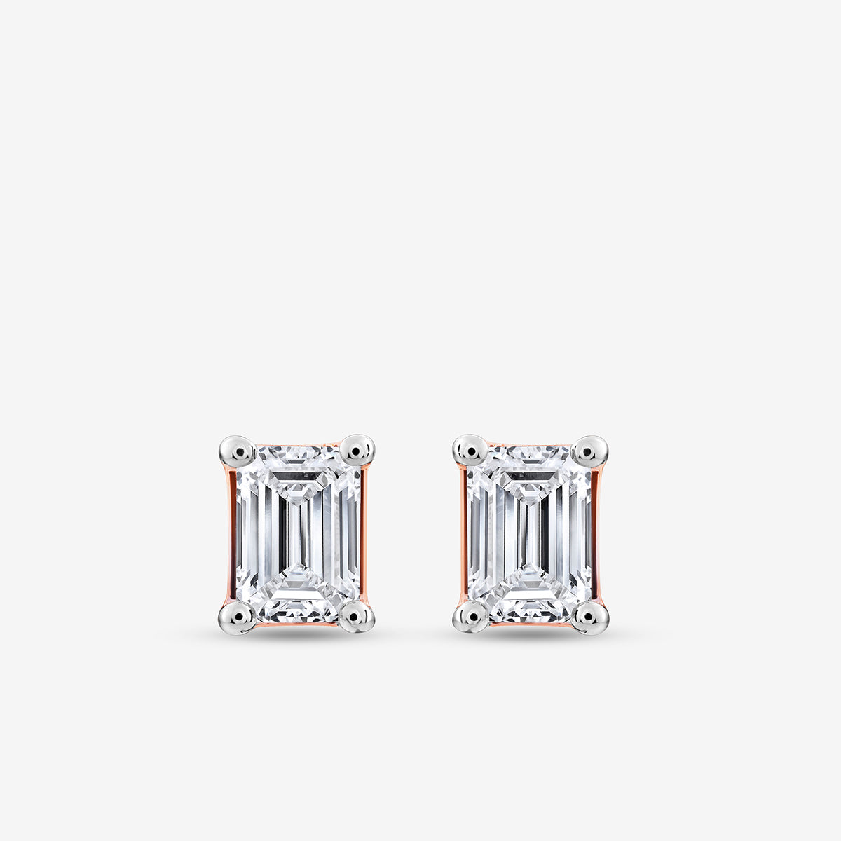 EMERALD<span> Solitaire Stud </span>EARRINGS