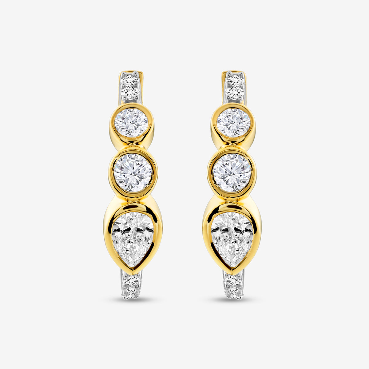 FUSION <span>Bezel Diamond Hoop</span> EARRINGS
