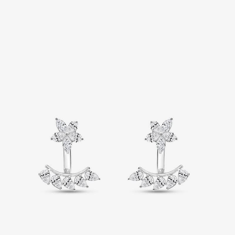 Twilight Petals Diamond Ear Jackets