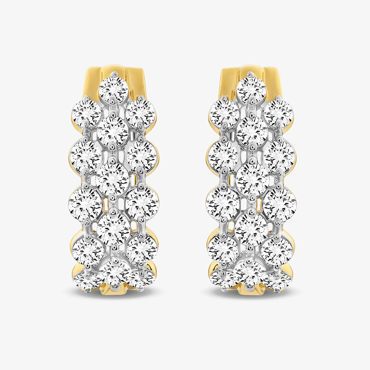 CLASSIC<span>Mesh Diamond Hoop </span>EARRINGS