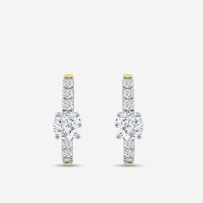 Aeris Round Diamond Huggie Earrings