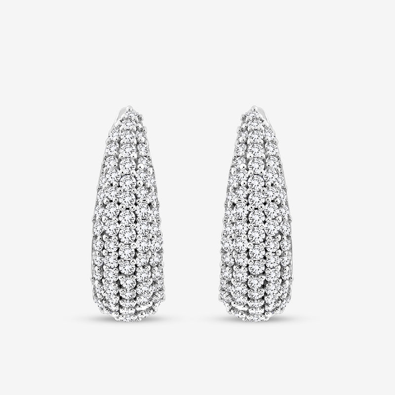 Solace Curve Diamond Hoop Earrings