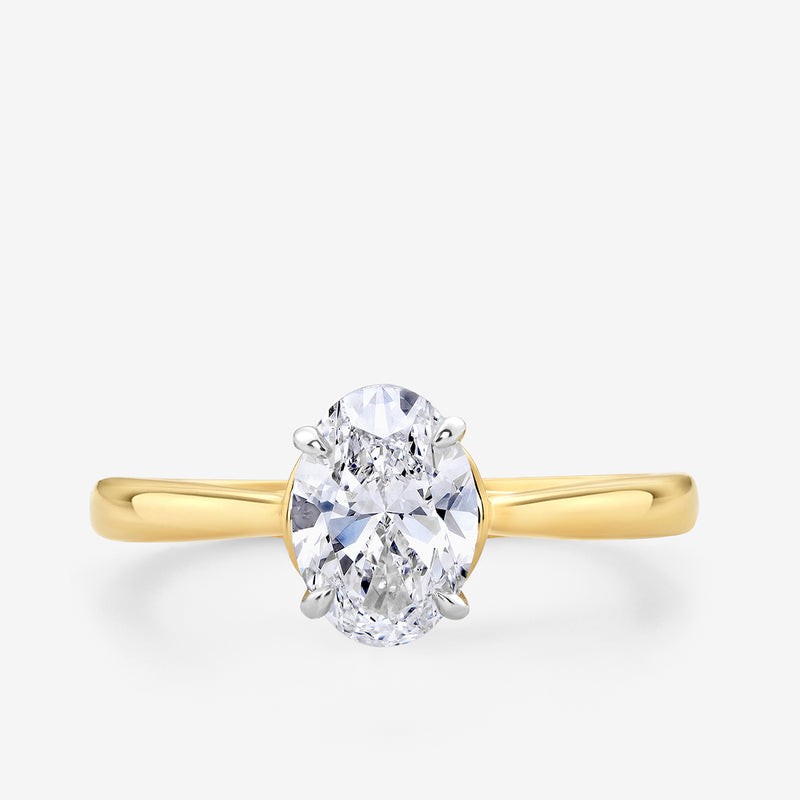 Crowned Round Solitaire Ring