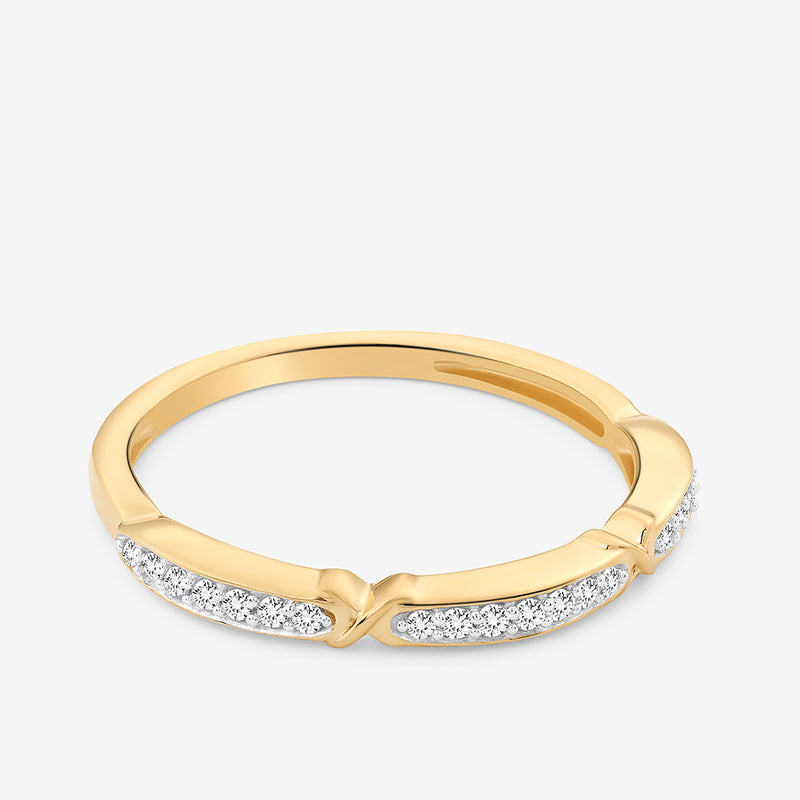 Crescent Arc Diamond Ring
