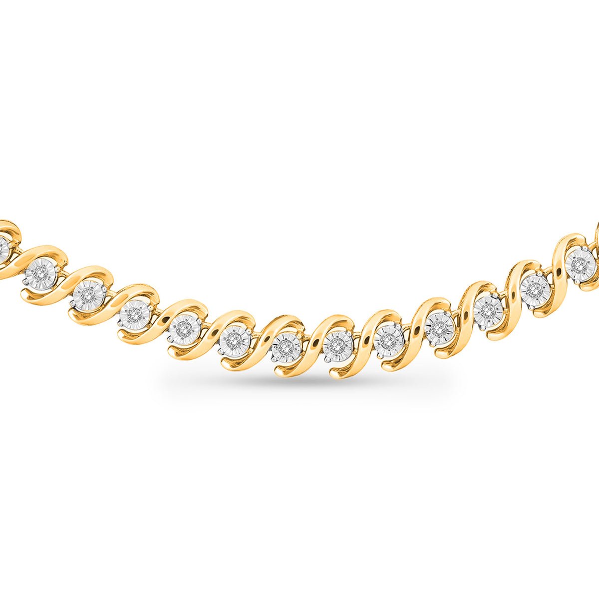Split Link Chain Diamond Necklet