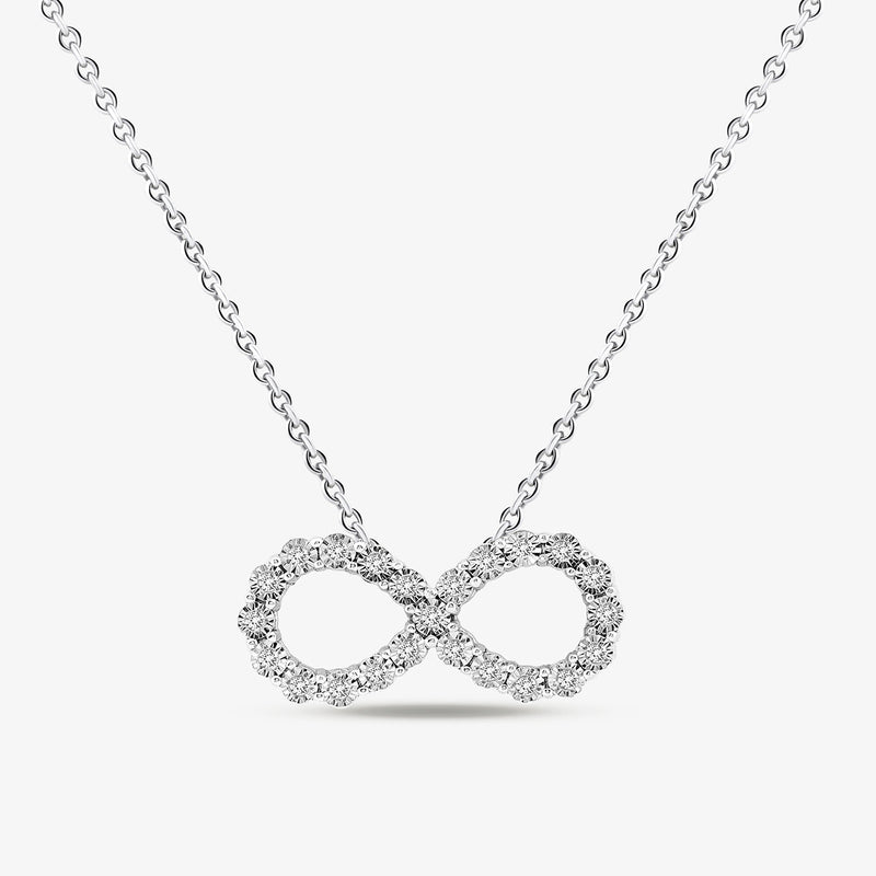 Keemti Jewels FOREVER Embrace Infinity NECKLET: a diamond necklet with sparkling stones, perfect for everyday elegance.