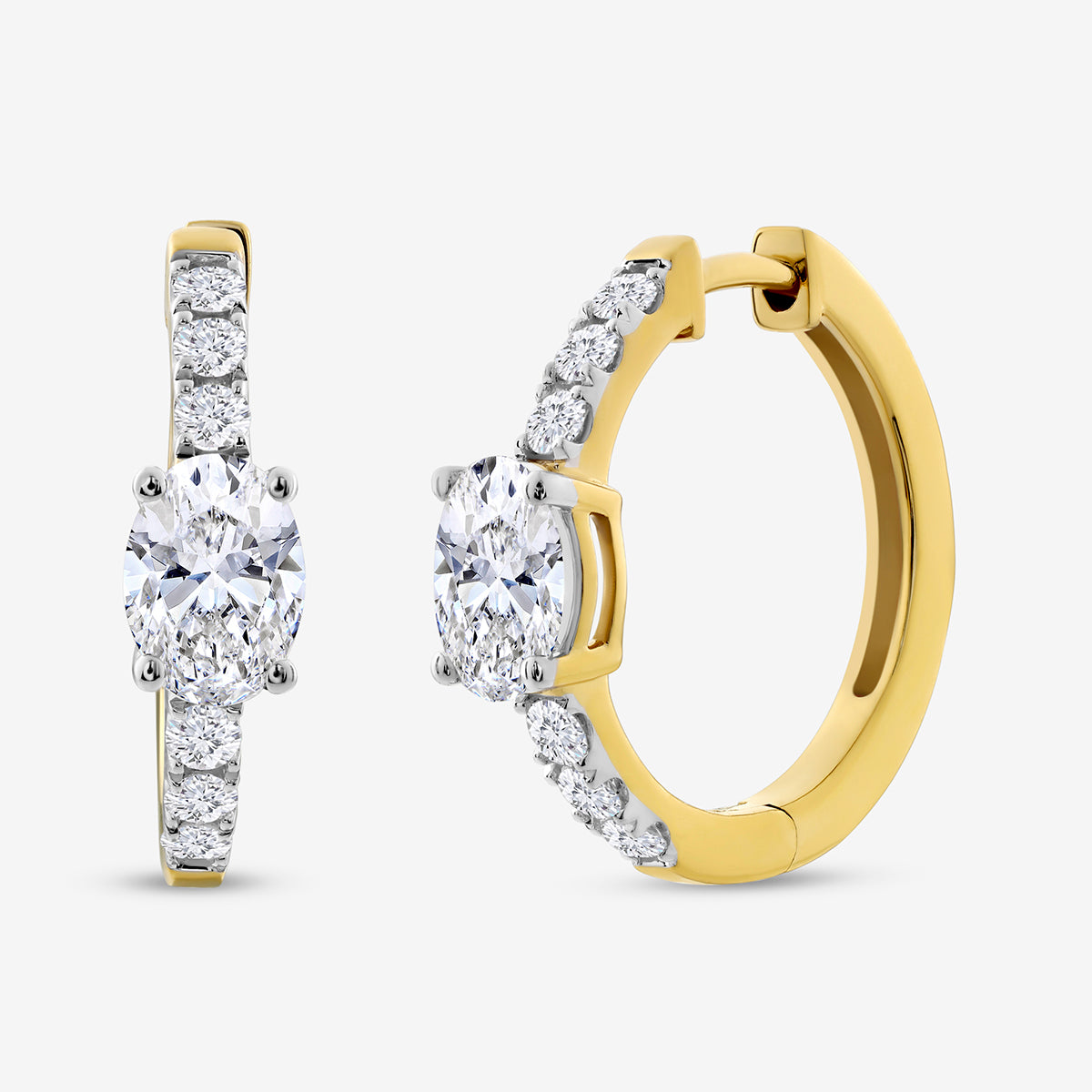 AERIS <span>Oval Diamond Huggie</span> EARRINGS