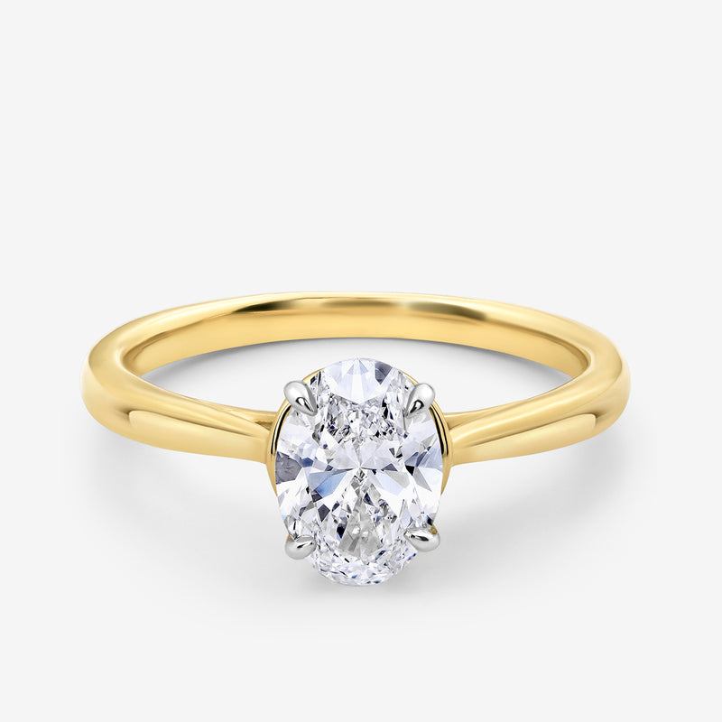 Crowned Round Solitaire Ring
