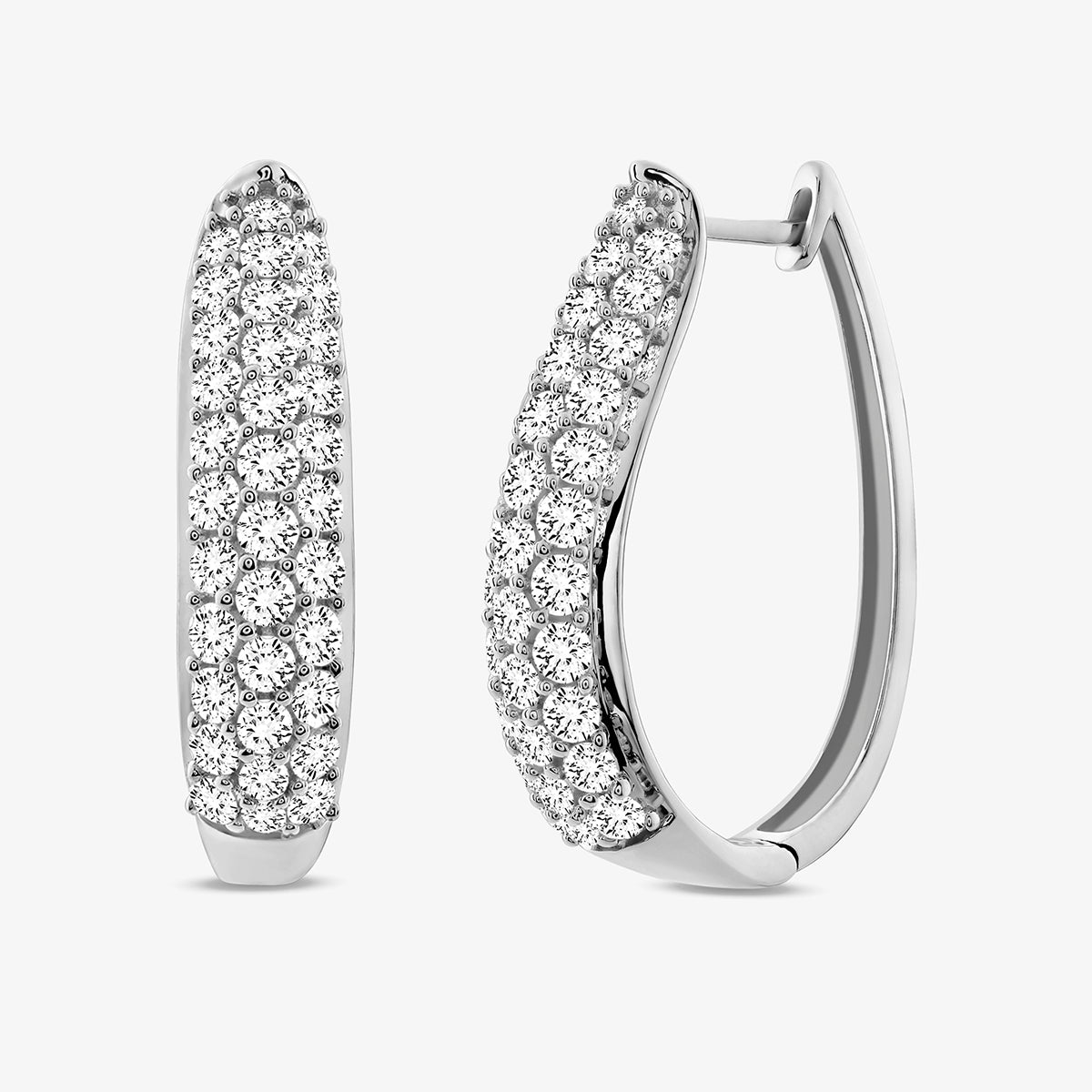 CELESTE<span> Curve Diamond Hoop </span>EARRINGS