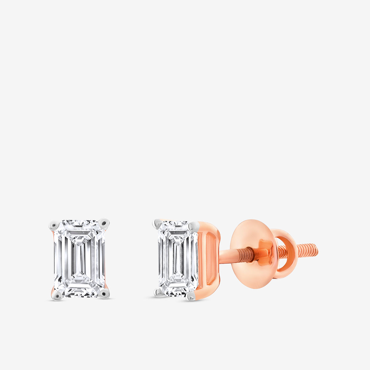 EMERALD<span> Solitaire Stud </span>EARRINGS
