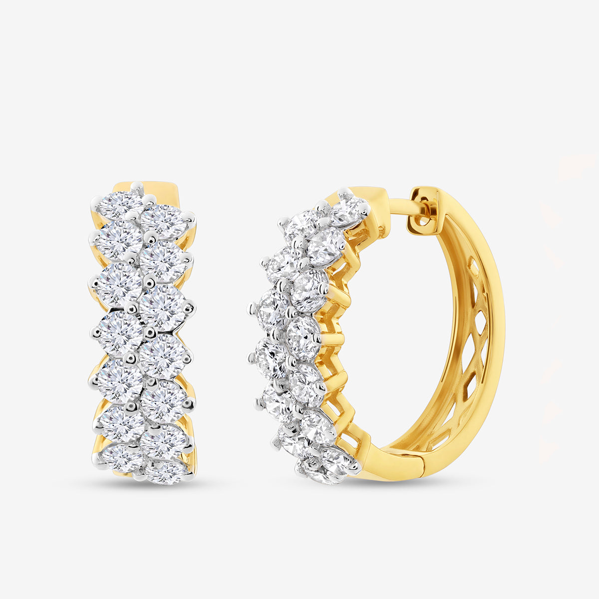 AURORA<span> Curve Diamond Hoop </span>EARRINGS