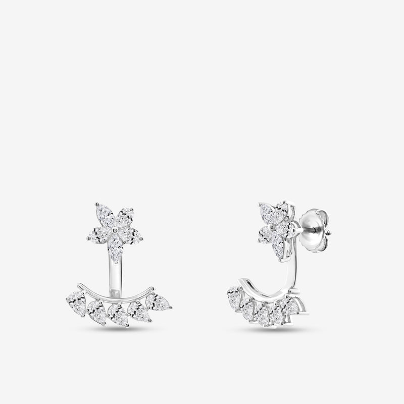 Twilight Petals Diamond Ear Jackets