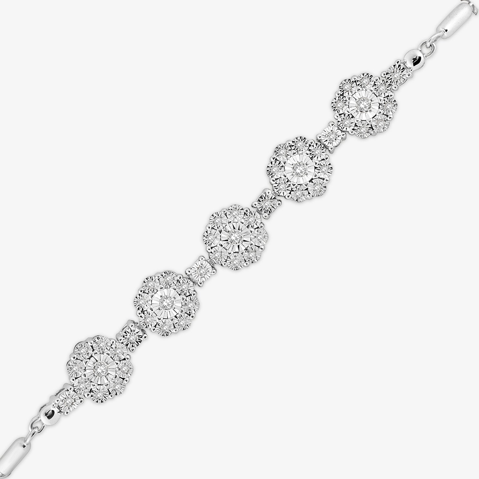 DIAMOND <span>Cluster Bloom Bolo</span> BRACELET