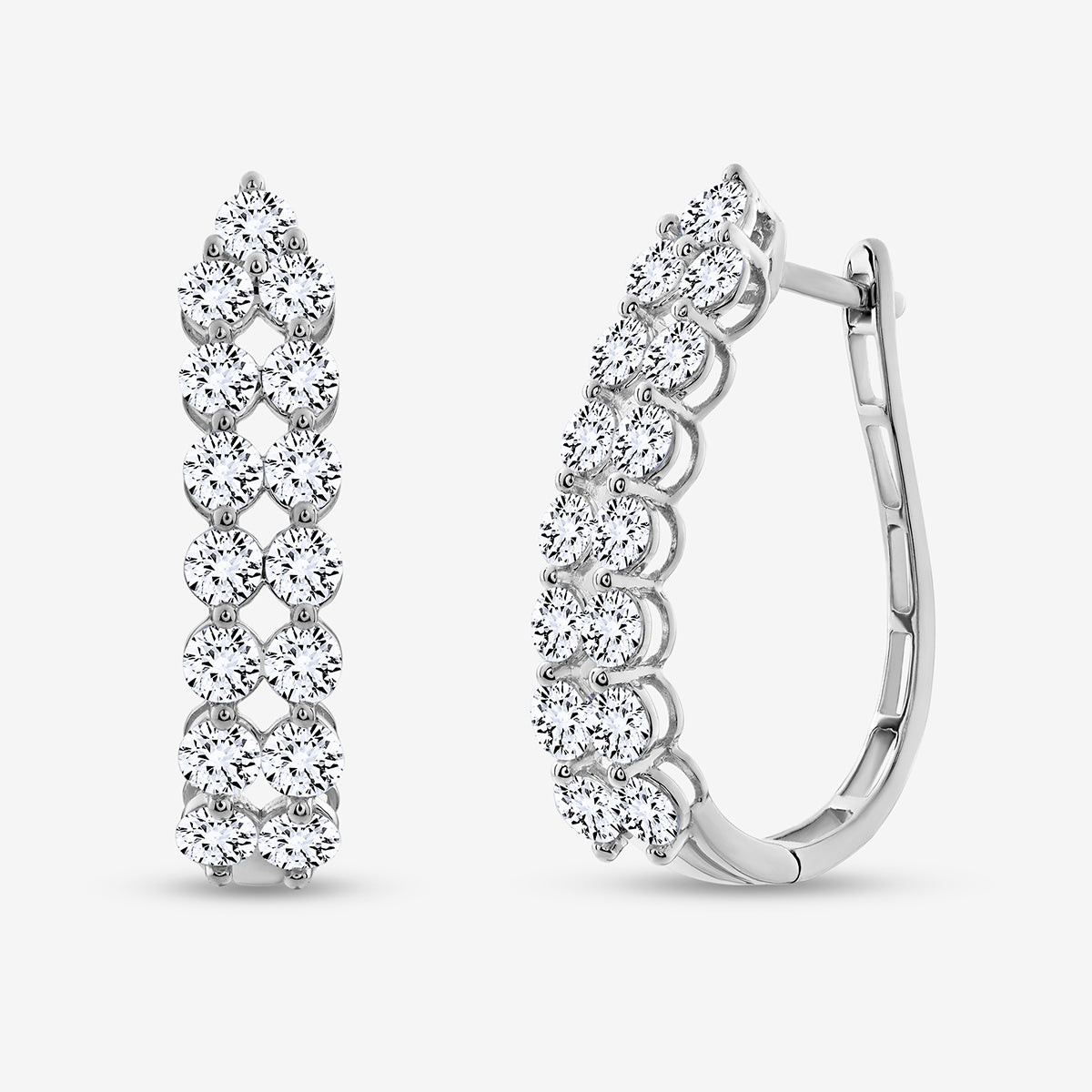 GLOW<span> Edge Diamond Hoop </span>EARRINGS