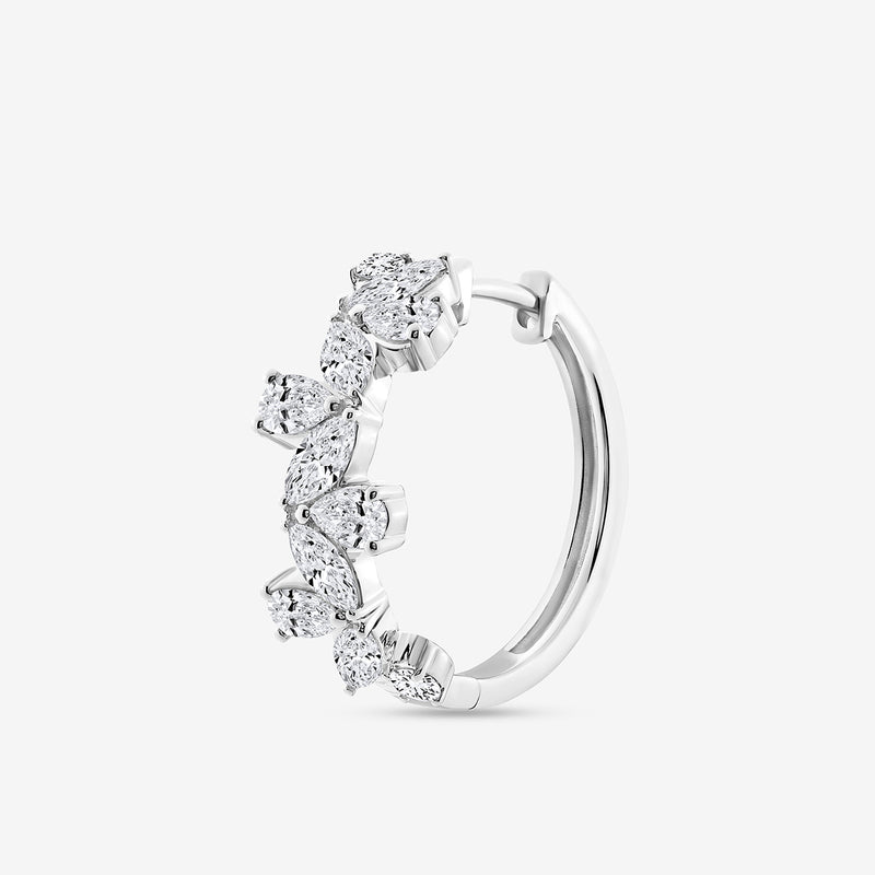 Celeste Vine Diamond Huggie Earrings
