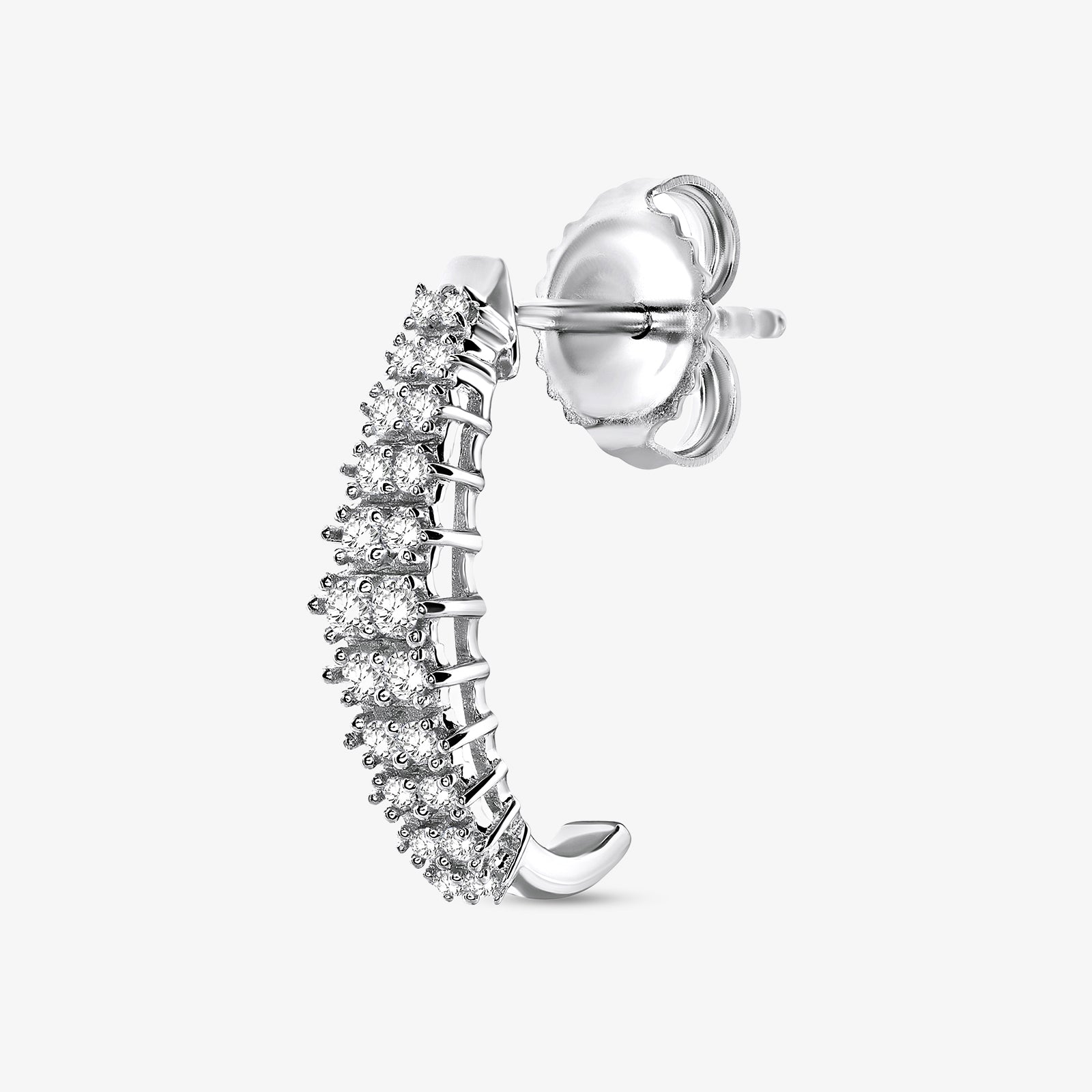 SPARKLING <span>Curved Hoop</span> EARRINGS