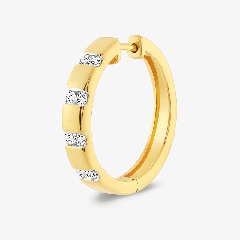 Classic Diamond Huggie Earrings