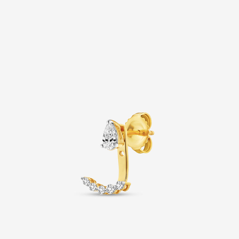 Crescent Diamond Ear Jackets