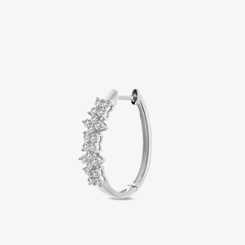 Nova Bloom Diamond Hoop Earrings