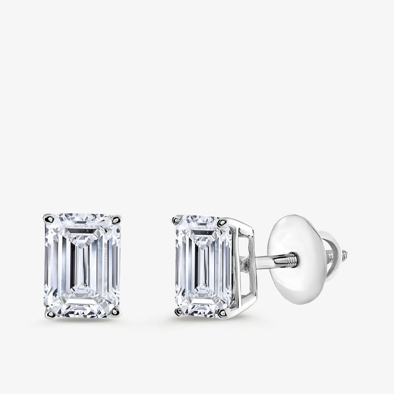 Emerald Luxe Solitaire Stud Earrings