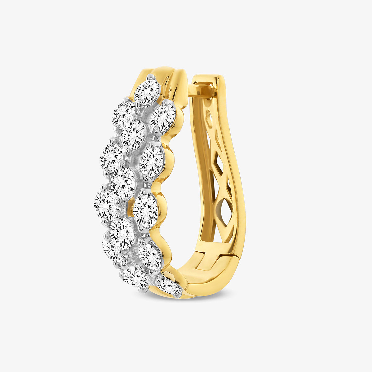CLASSIC<span>Mesh Diamond Hoop </span>EARRINGS