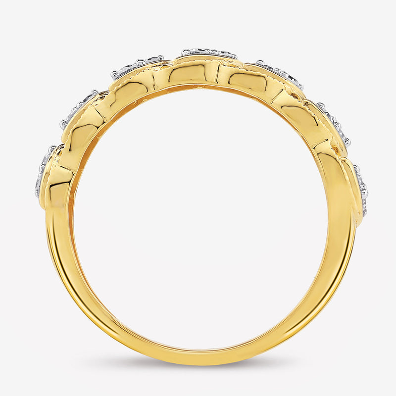Leaf Link Diamond Ring