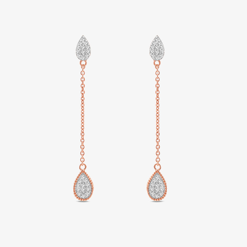 Amara Pear Diamond Dangler Earrings
