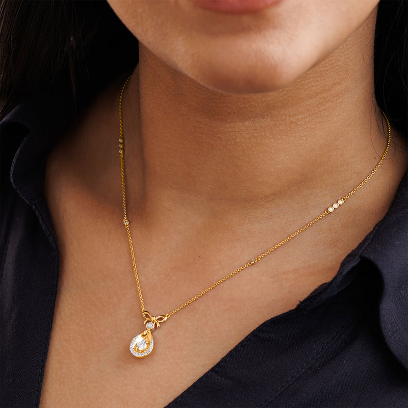 Minimal Drop Beaded Necklet
