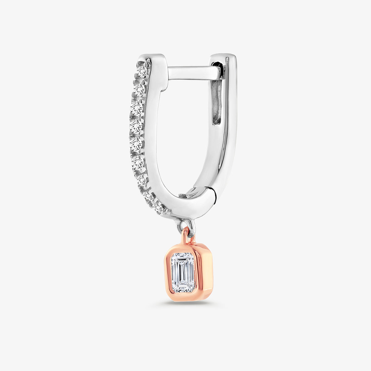 EMERALD<span> Aura Diamond Hoop</span>EARRINGS
