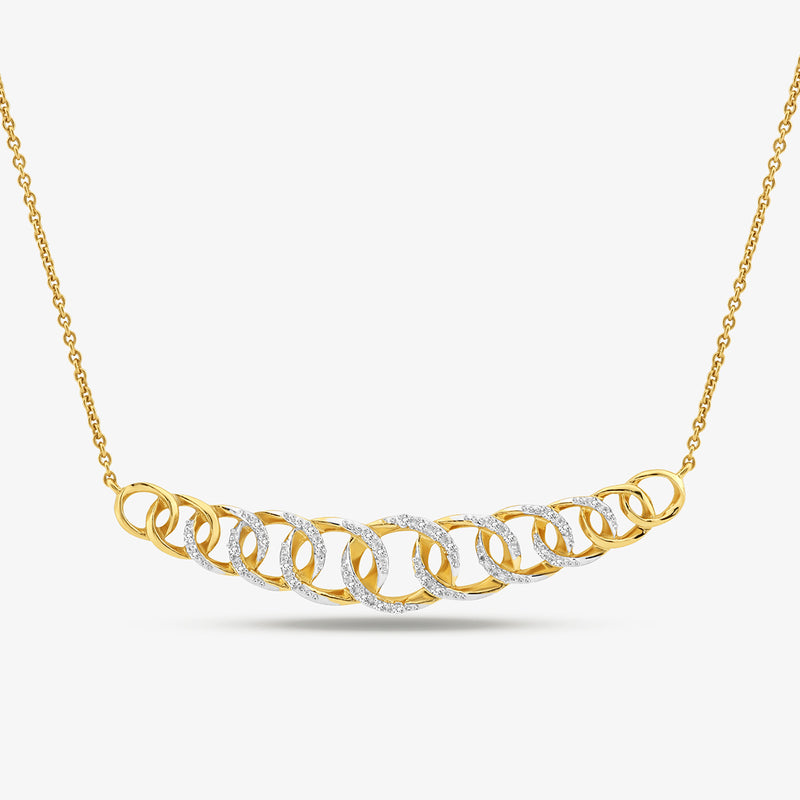 Twirl Crest Diamond Necklet