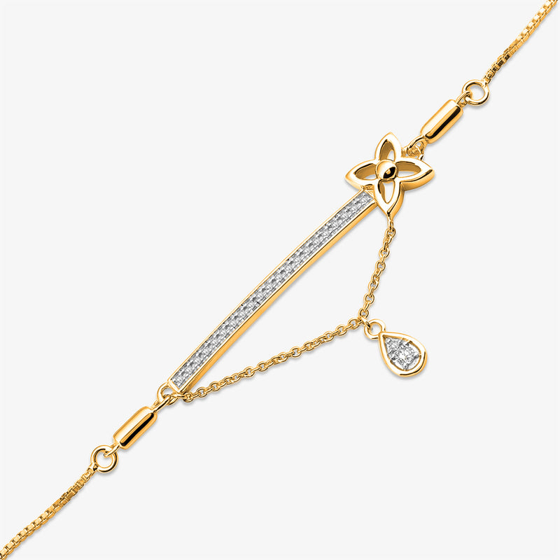 Dangle Bloom Bolo Bracelet