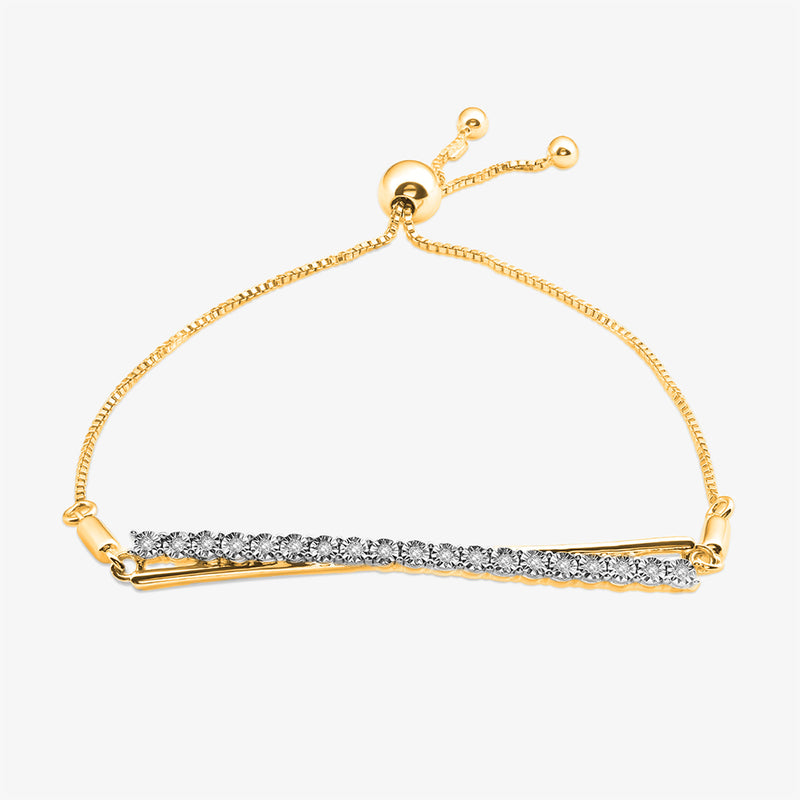 Asymmetric Spark Bolo Bracelet
