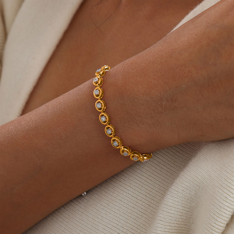 Blush Halo Bolo Bracelet