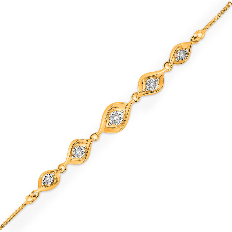 Gold Leaf Bolo Bracelet
