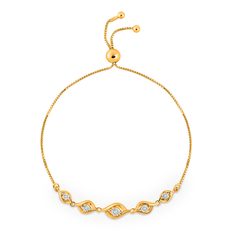 Gold Leaf Bolo Bracelet