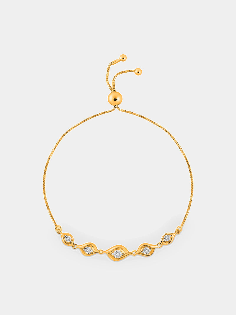 Gold Leaf Bolo Bracelet - keemti jewels