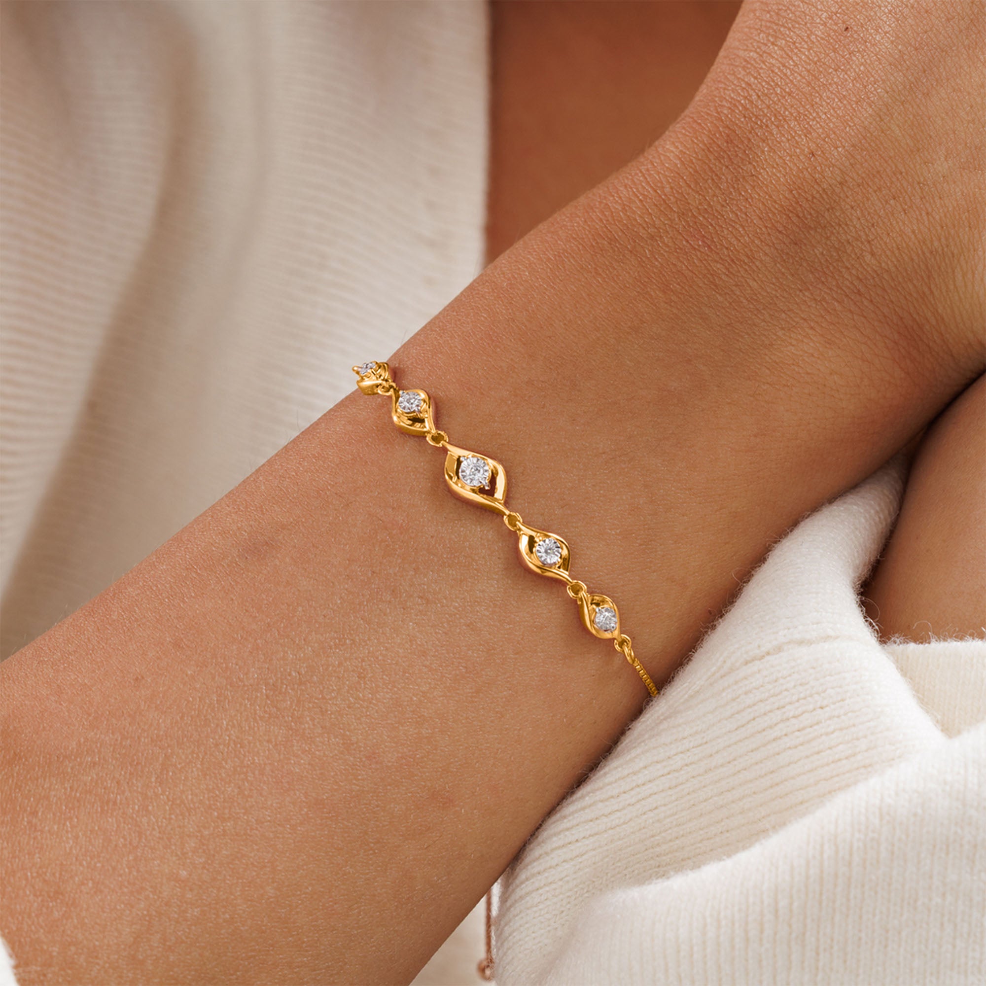 Gold Leaf Bolo Bracelet