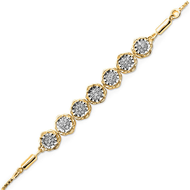 Cascading Floral Bolo Bracelet