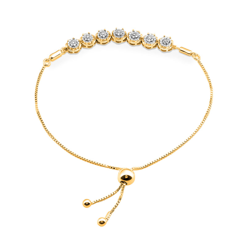 Cascading Floral Bolo Bracelet
