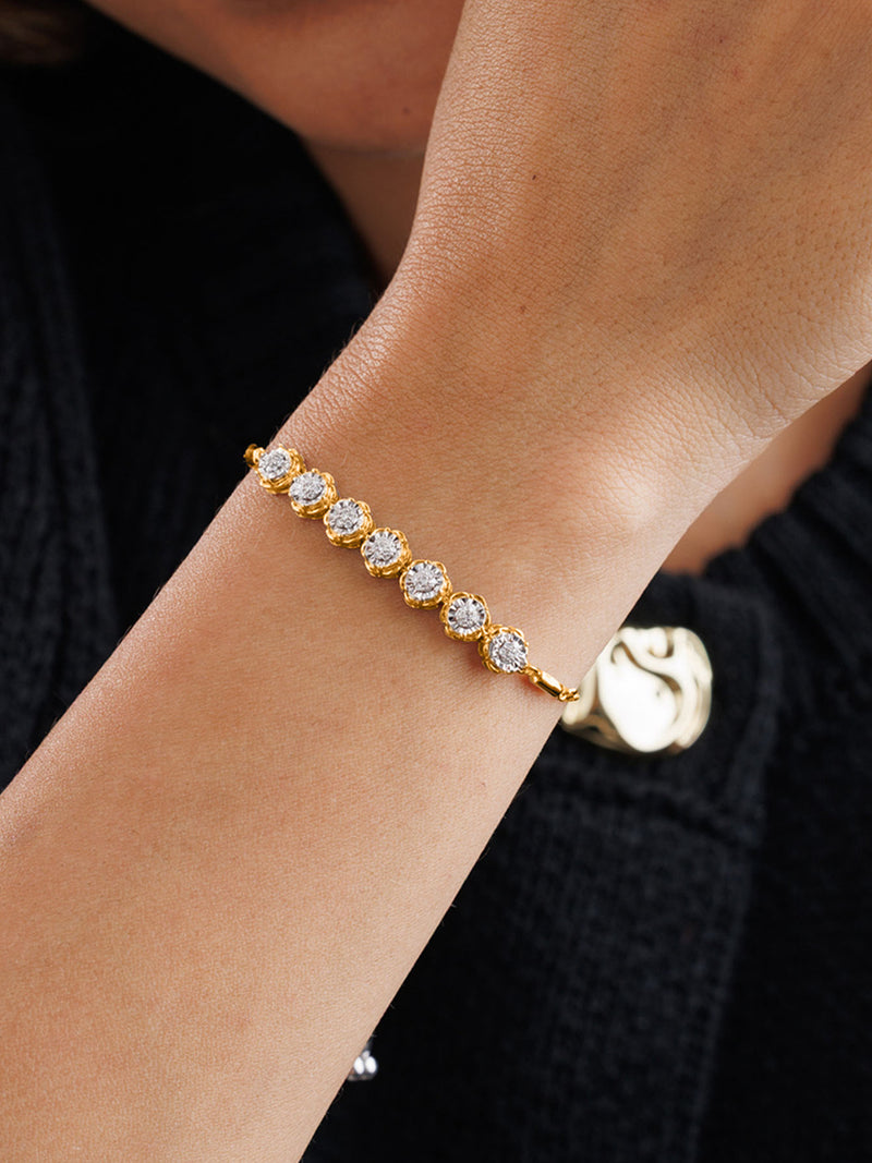 Cascading Floral Bolo Bracelet - keemti jewels