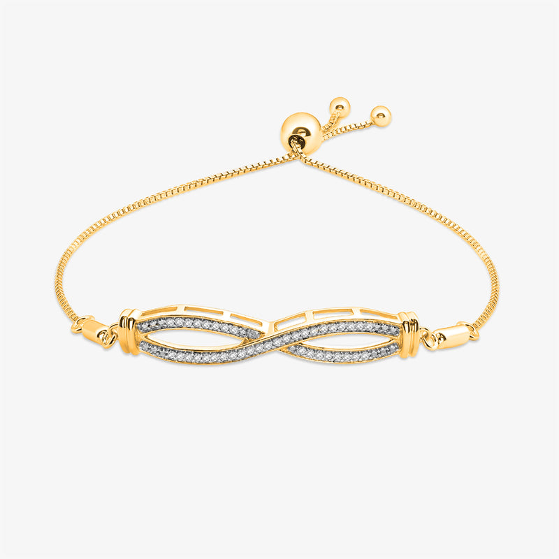 Infinity Diamond Bolo Bracelet